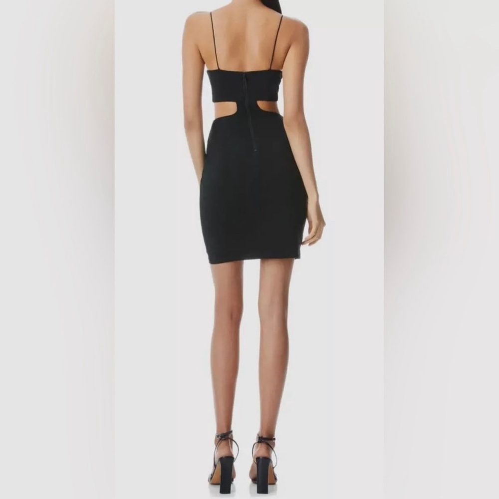 NWOT Alice + Olivia Black Cutout Havana Mini Dress size 8 - Picture 3 of 10
